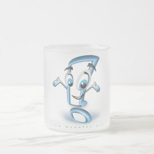 Plusee! Frosted Glass 10oz Coffee Mug