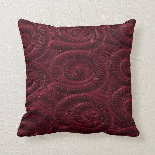 Plush Burgundy Pillow by Barbara Dean Aliaga