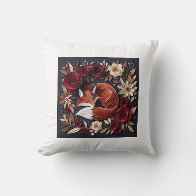 "Plush Comfort: Premium Polyester Throw Pillow (Front)