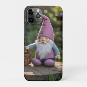 Plush Gnome Figurine with Woven Basket in Summer  iPhone 11 Pro Case
