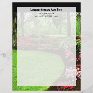 Plush Green Landscape Lawn Care Business Personalized Letterhead