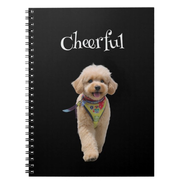 Plush Ivory Puppy Notebook (Front)