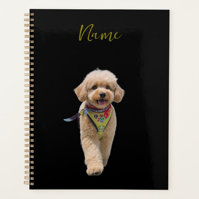 Plush Ivory Puppy Planner (Front)