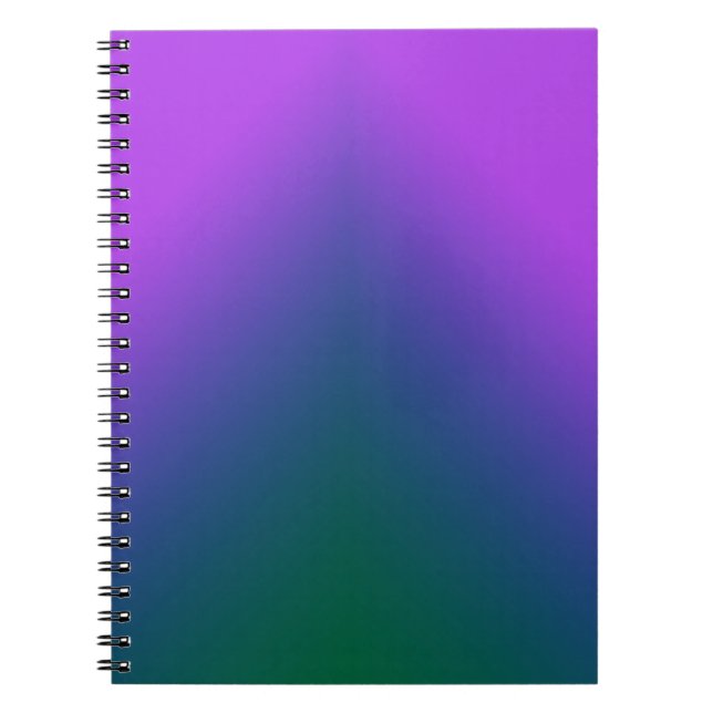 Plush Peacock Ombre Notebook (Front)