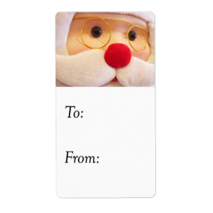 Plush Santa Claus Gift Tag