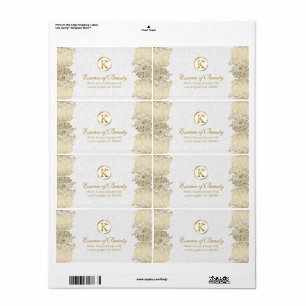 Plush White & Gold Paisley Lace Frame
