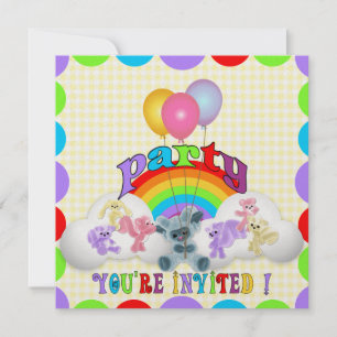 Plushie Animal Kid's Birthday Invitation