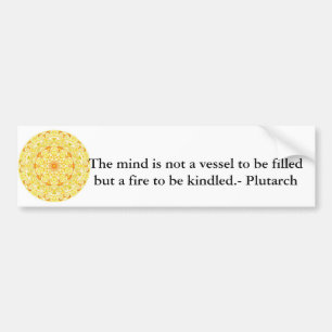 Plutarch quote education teacher learning bumper sticker