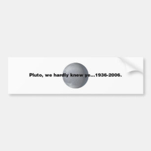 Pluto Bumper Sticker