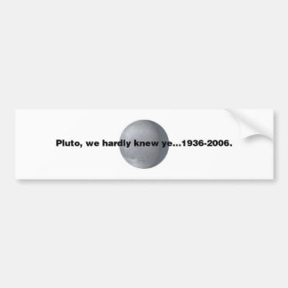 Pluto Bumper Sticker