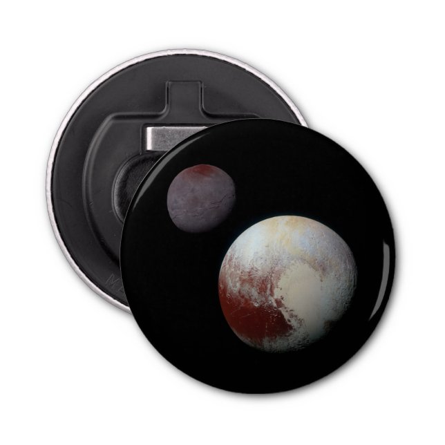 Pluto & Charon 9th or Dwarf Planet Solar System Bottle Opener (Front)