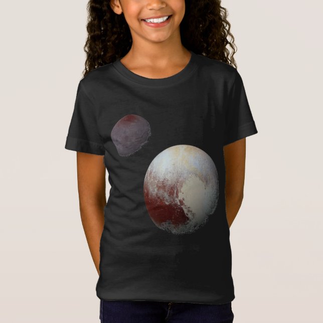 Pluto & Charon 9th or Dwarf Planet Solar System T-Shirt (Front)