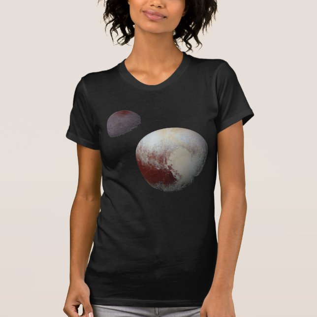 Pluto & Charon 9th or Dwarf Planet Solar System T-Shirt (Front)