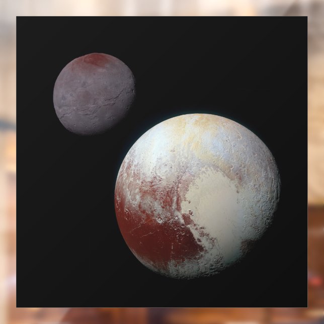 Pluto & Charon 9th or Dwarf Planet Solar System Window Cling (Sheet 2)