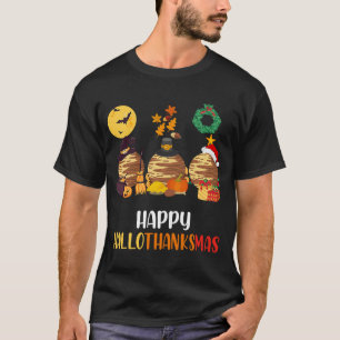 Pluto Halloween And Merry Christmas Happy Hallotha T-Shirt