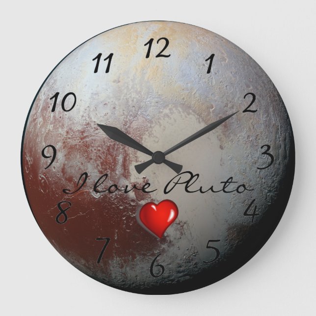 Pluto lovers large clock (Front)
