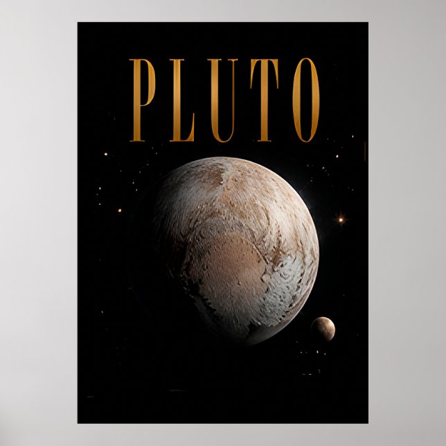 Pluto Luxury Space Editorial Graphic Poster (Front)