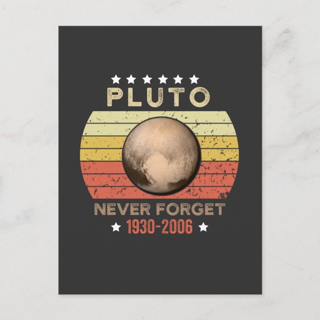 Pluto Never Forget 1930-2006 Postcard (Front)