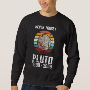 Pluto Never Forget 1930 2006 Vintage Space Scien Sweatshirt