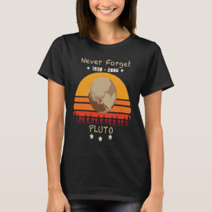 Pluto Never Forget 1930 2006 Vintage  Space T-Shirt