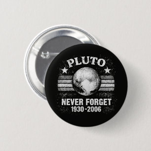 Pluto Never Forget 6 Cm Round Badge