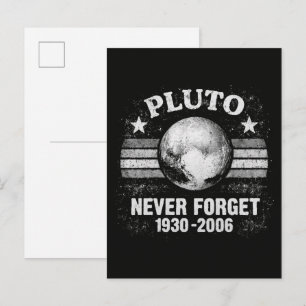 Pluto Never Forget Invitation Postcard