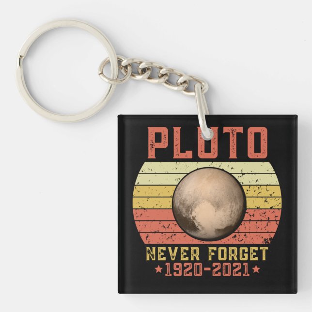 pluto NEVER FORGET Key Ring (Front)