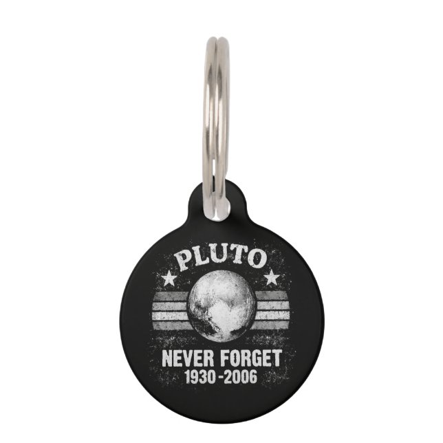 Pluto Never Forget Pet Tag (Front)