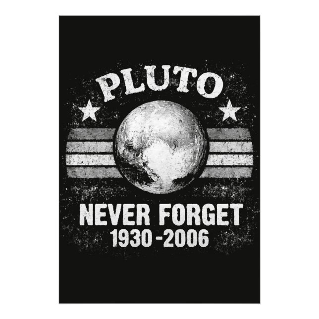 Pluto Never Forget Photo Print (Front)
