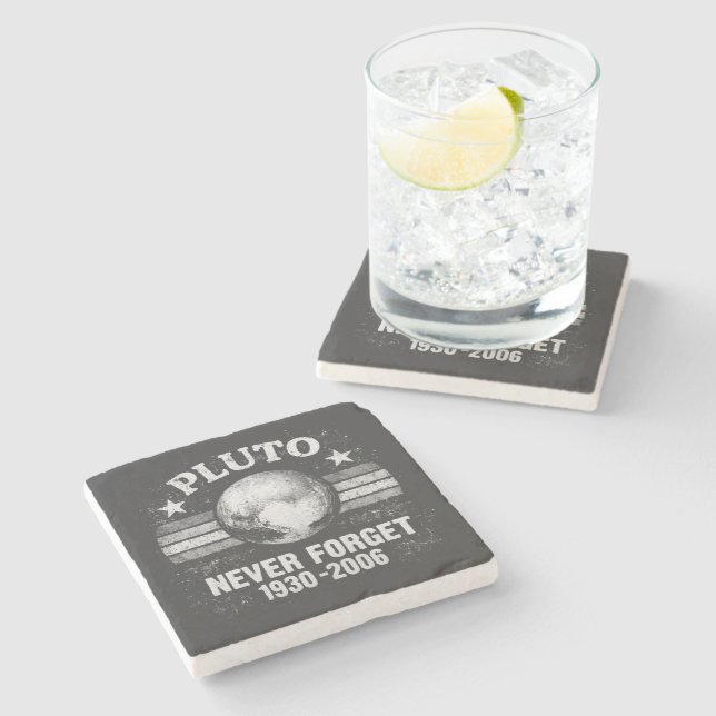 Pluto Never Forget Stone Coaster (Side)