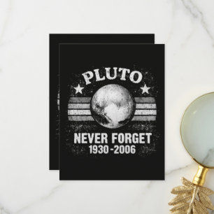 Pluto Never Forget Thank You Card