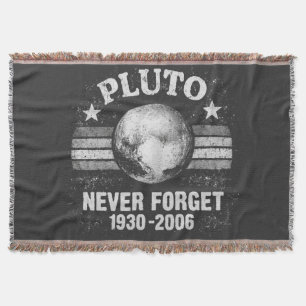 Pluto Never Forget Throw Blanket