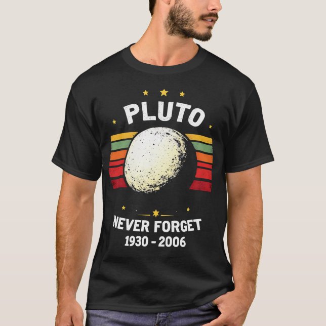 Pluto Never Forget Vintage Tribute T-Shirt (Front)