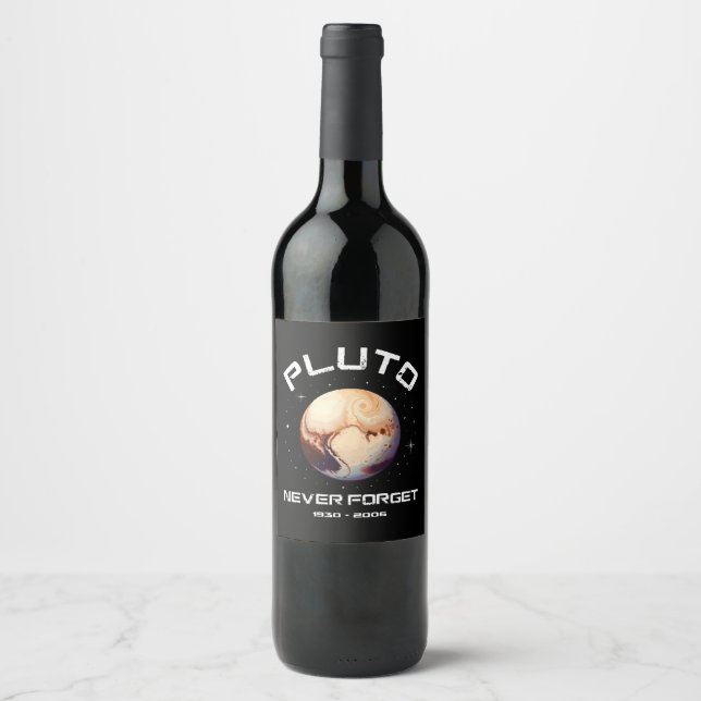 Pluto Never Forget Wine Label (Front)