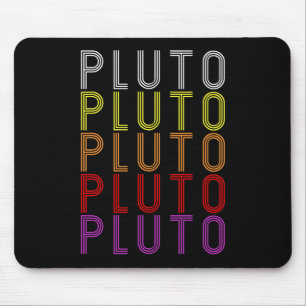Pluto Planet Retro Vintage Astronomy T-Shirt Mouse Mat