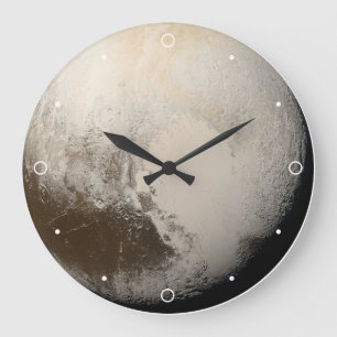 Pluto Planet Solar System Elegant Greige Scorpio Large Clock