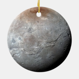 Pluto + Pluto's Largest Moon Charon-See Both Sides Ceramic Tree Decoration