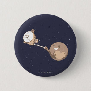 Pluto Selfie 6 Cm Round Badge