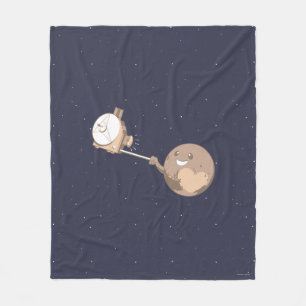 Pluto Selfie Fleece Blanket