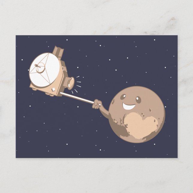 Pluto Selfie Postcard (Front)