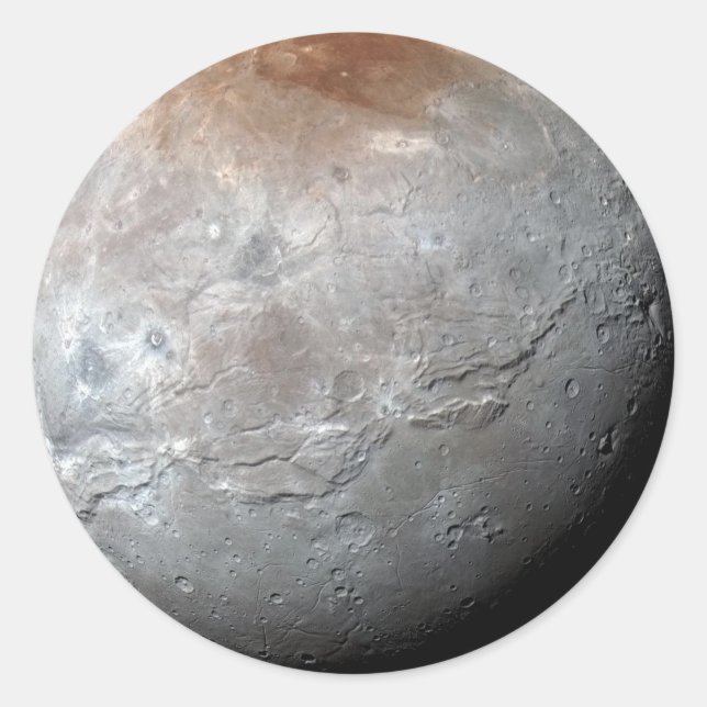 Pluto's Largest Moon: Charon Classic Round Sticker (Front)