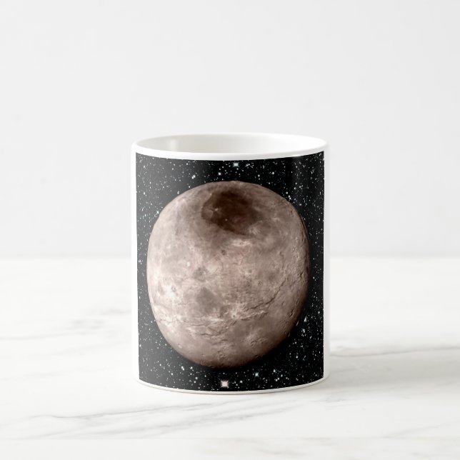 PLUTO'S MOON CHARON star background (solar system) Coffee Mug (Center)