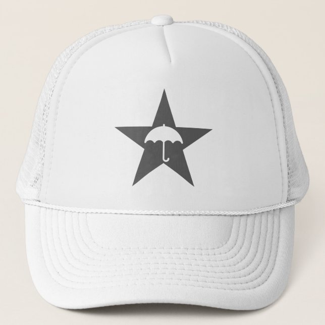 Pluviophile Star (grey) Trucker Hat (Front)