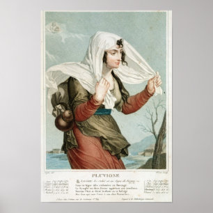 Pluviose  fifth month of the Republican Poster