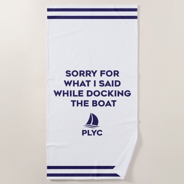 PLYC Boat Docking Towel (Front)