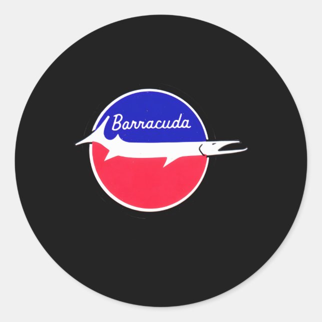 Plymouth Barracuda Classic Round Sticker (Front)