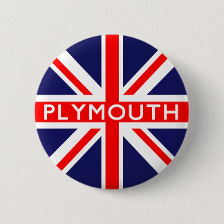 Plymouth : British Flag 6 Cm Round Badge