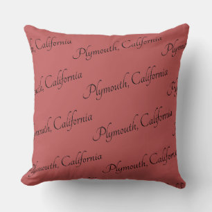 Plymouth, California repeat script name of town Cushion