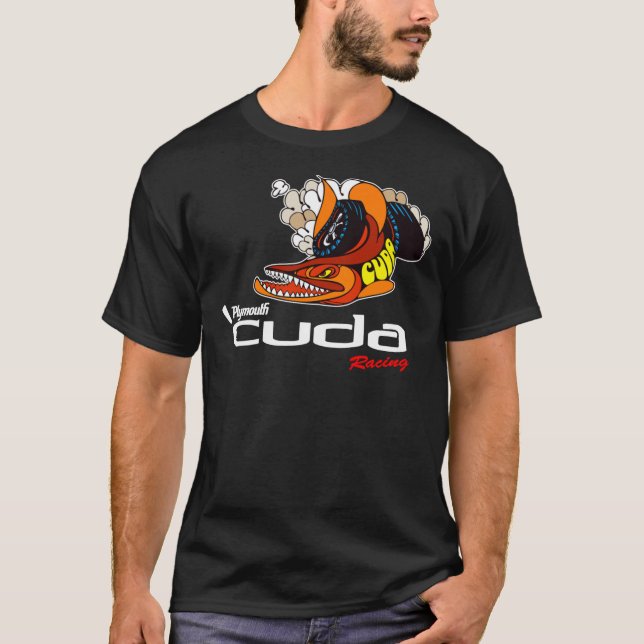 Plymouth Cuda Shirt, Sticker, Decal, Hoodie, Mask  T-Shirt (Front)
