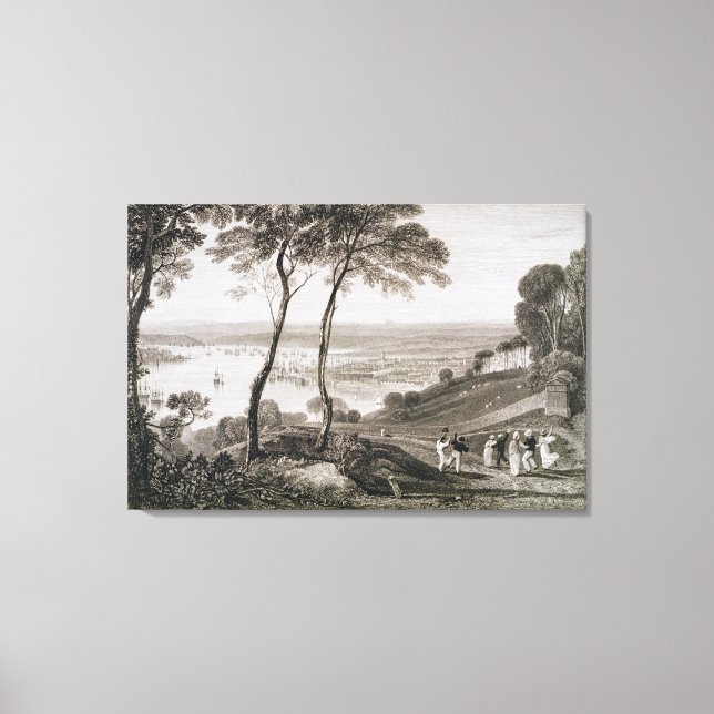 Plymouth Dock from Mount Edgecombe, from 'Cooke's Canvas Print (Front)